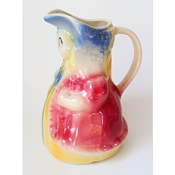 Vintage Shawnee Pottery Bo Peep Pitcher Colourful Figural Made in the USA 1940's - Picture 2 of 5